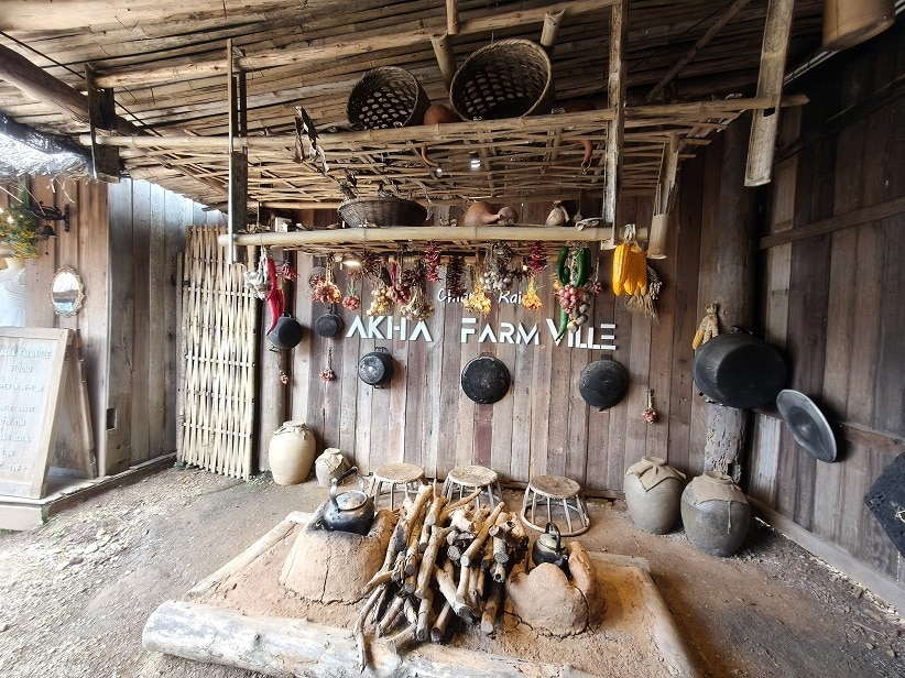 Akha FarmVille Chiang Rai Farm Experience Akha FarmVille sheep farm and café with mountain scenery in Chiang Rai