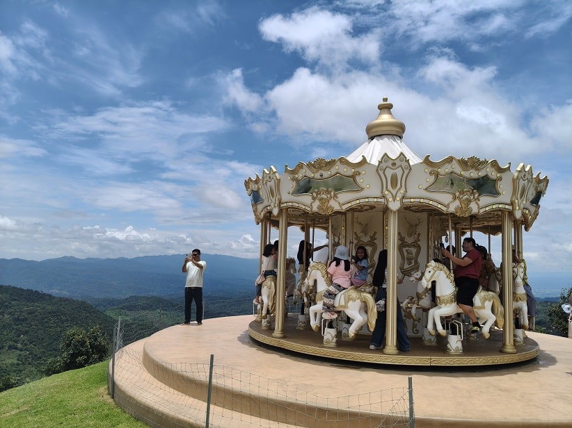 Akha FarmVille Panoramic Mountain Landscape Wide panoramic view of Akha FarmVille and surrounding mountains in Chiang Rai