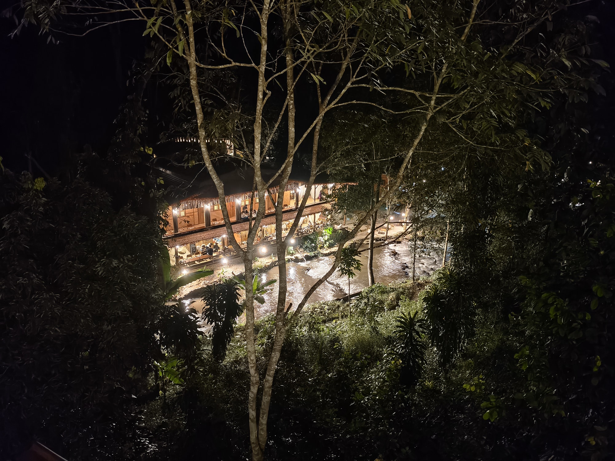 Evening Lights & Reflections Evening lights at Ban Tarnchevee Homestay in Chiang Dao