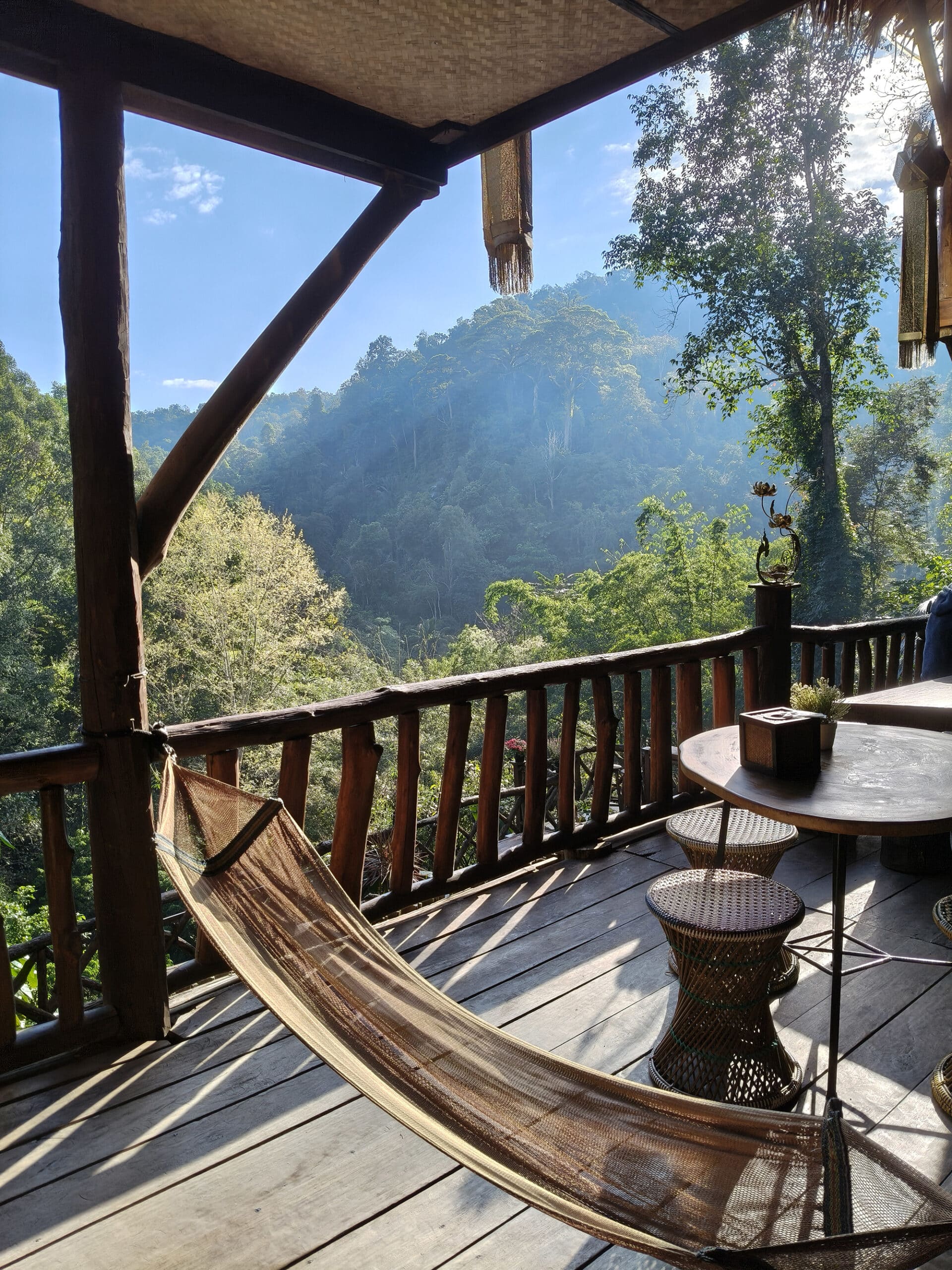 The Main House at Sunset Ban Tarnchevee Homestay main house at sunset Chiang Dao