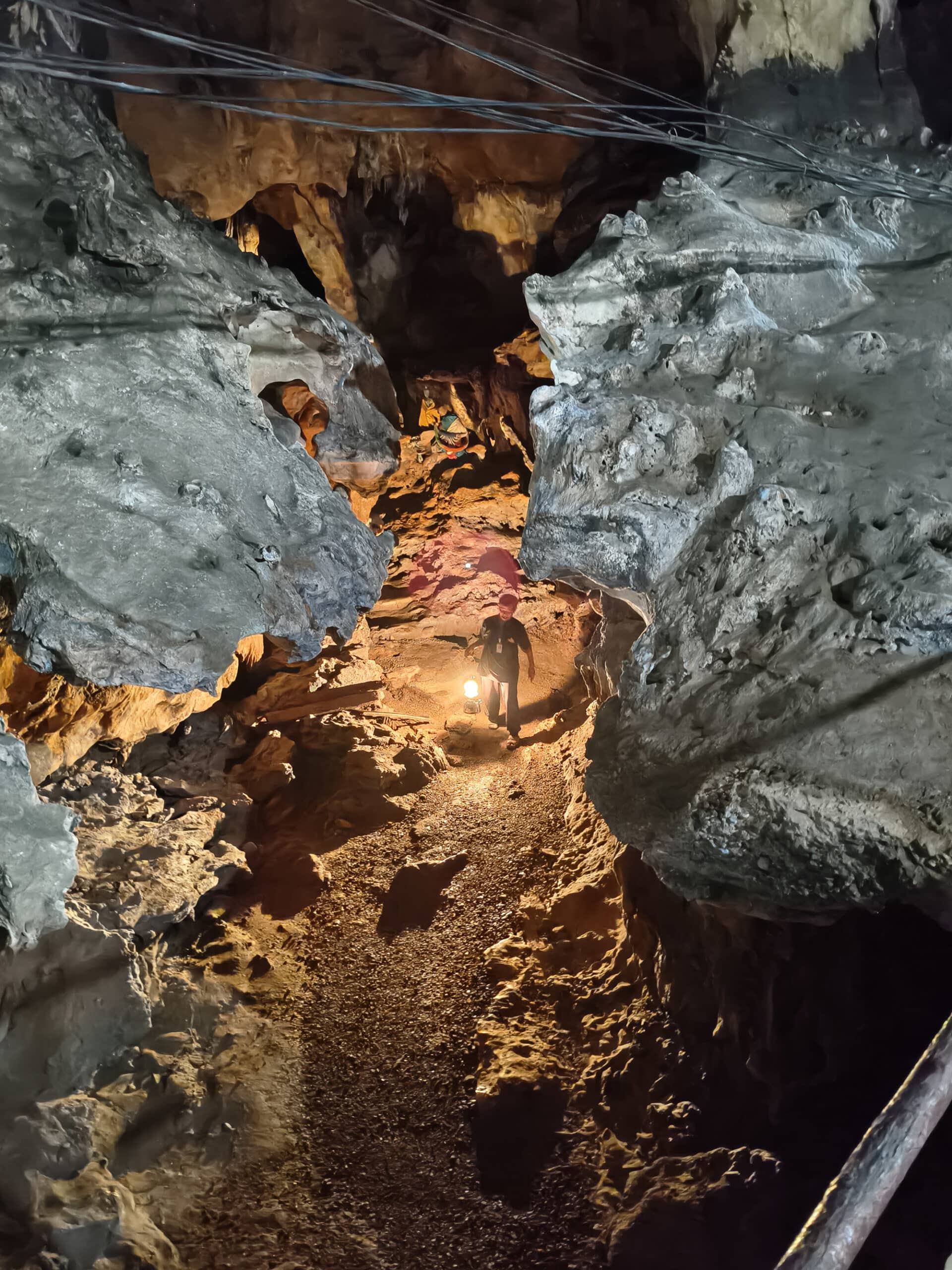 Dark unlit section of Chiang Dao Cave for guided exploration