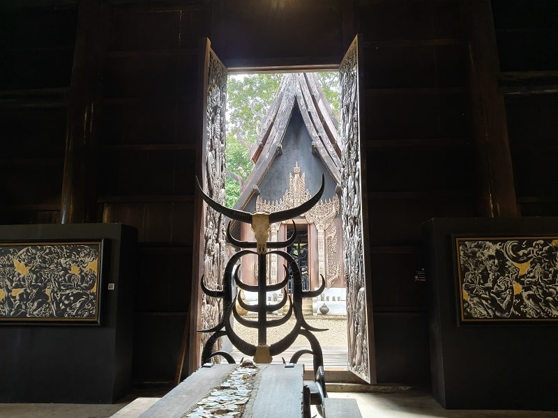 Distinctive black Lanna architecture at Baan Dam Museum Chiang Rai