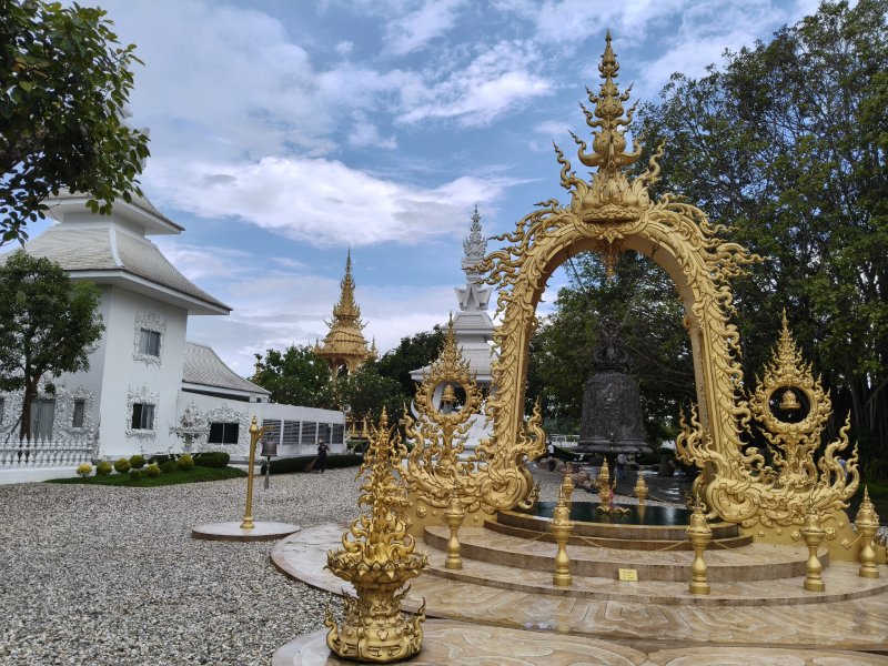 Naga Decorations at Wat Rong Khun Wat Rong Khun White Temple in Northern Thailand