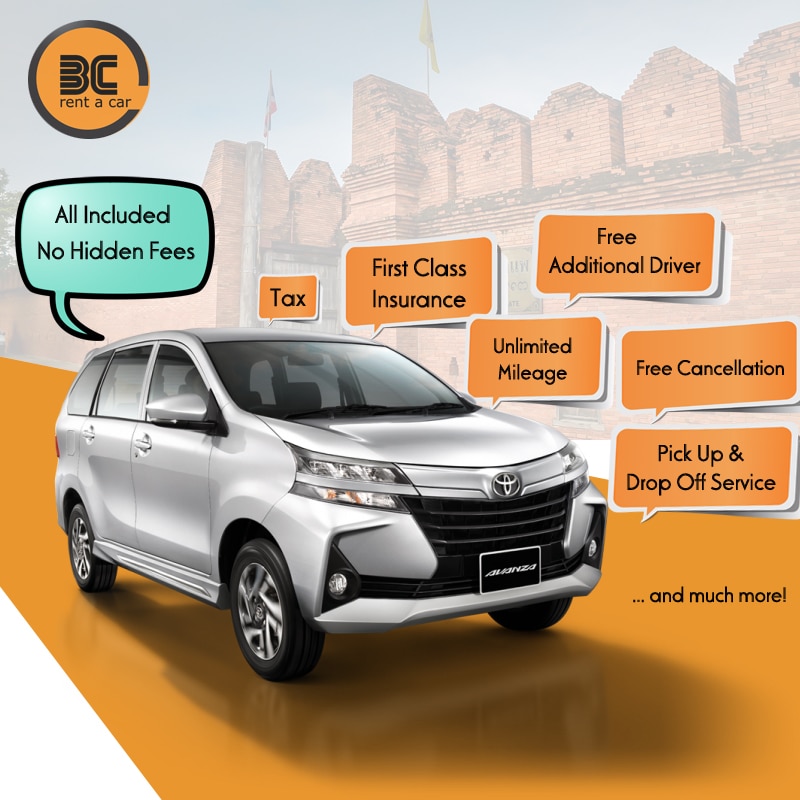 Check car rental daily rates in Chiang Mai with BudgetCatcher.