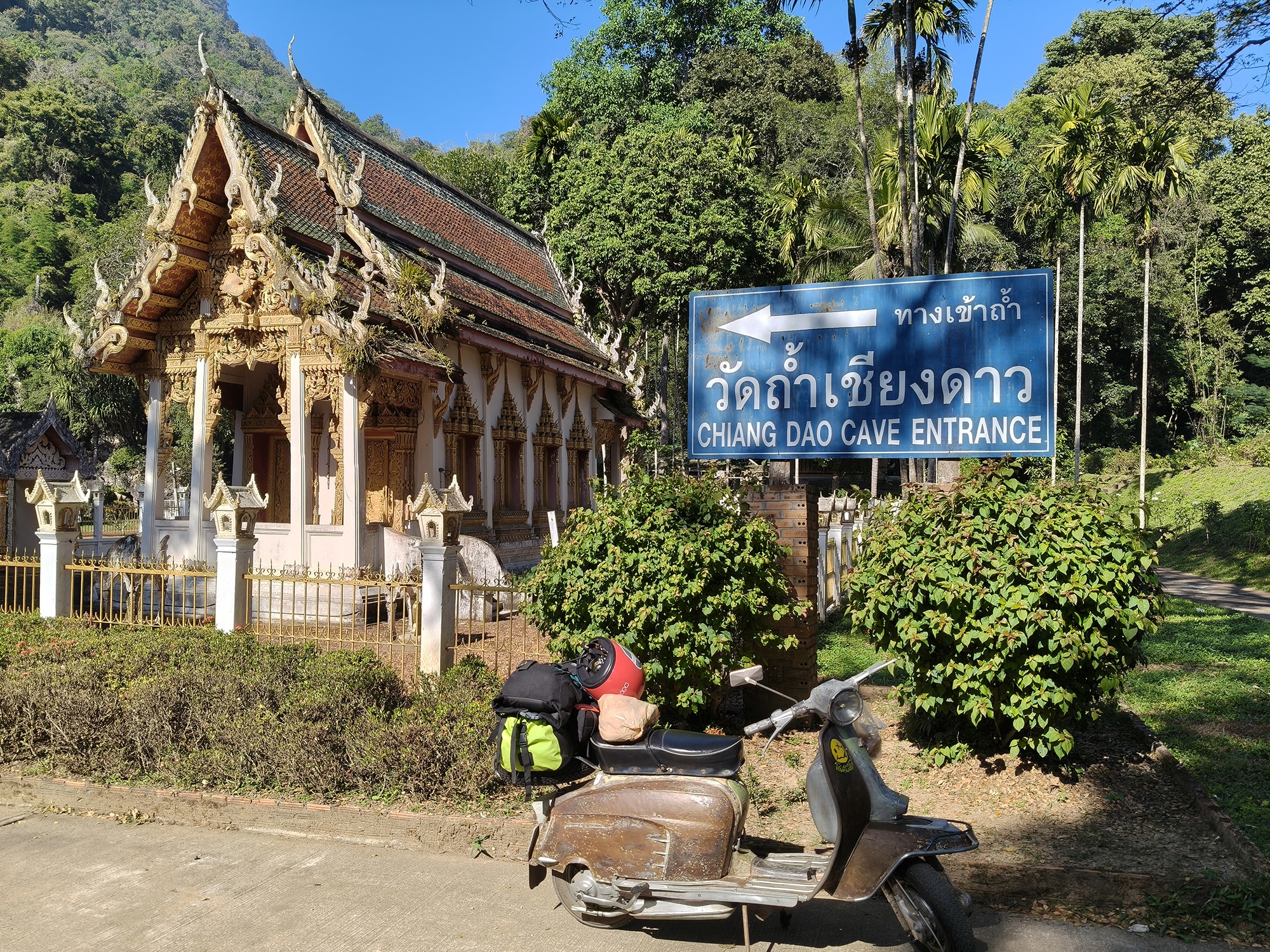 Large cave chamber inside Chiang Dao Cave with high ceiling and formations