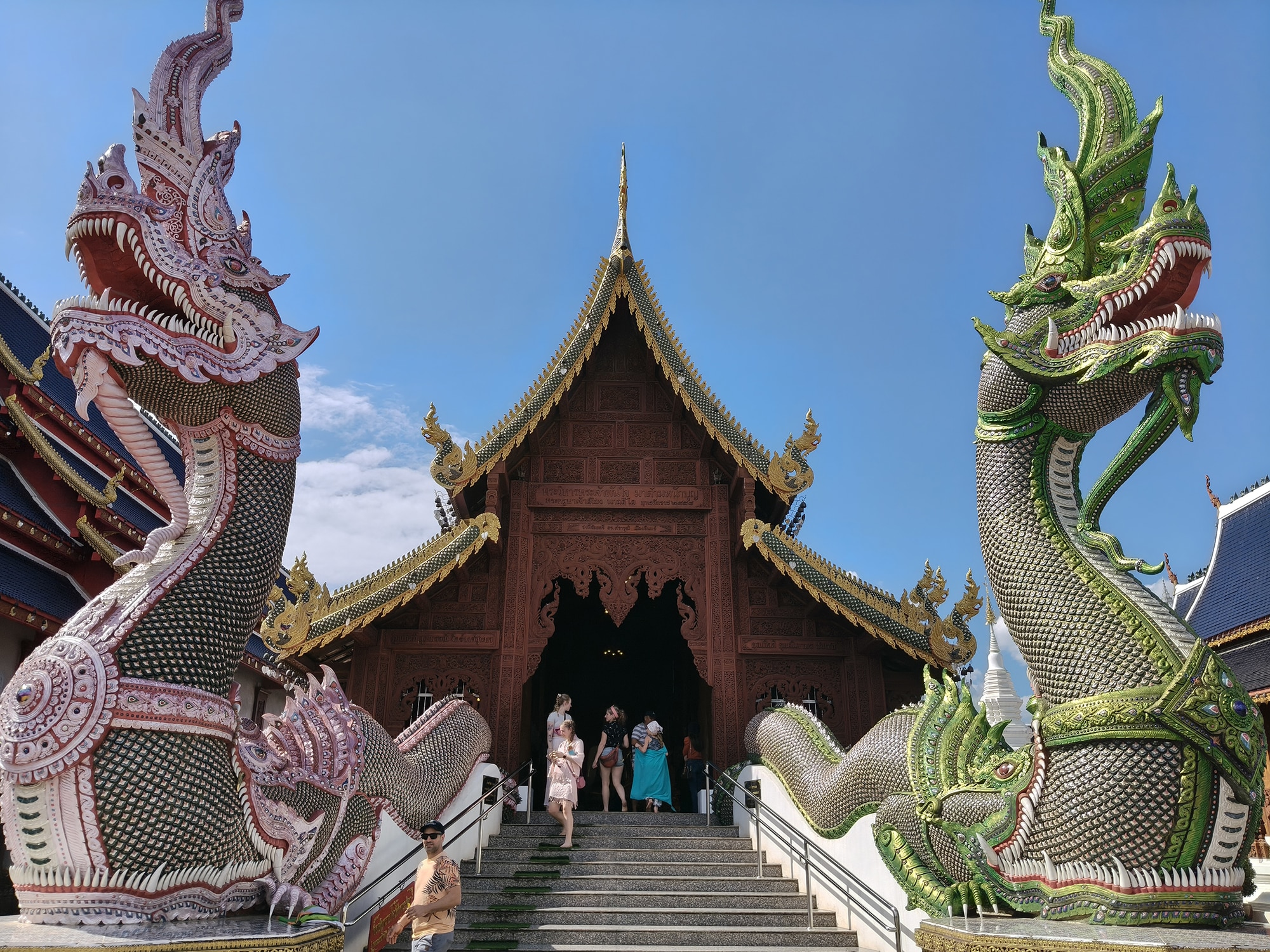 Wat Ban Den temple Golden stupa at Wat Ban Den temple complex near Chiang Mai Thailand
