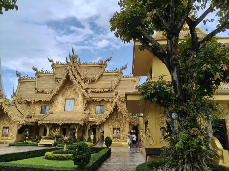 Golden Restroom at the White Temple Wat Rong Khun White Temple Chiang Rai exterior